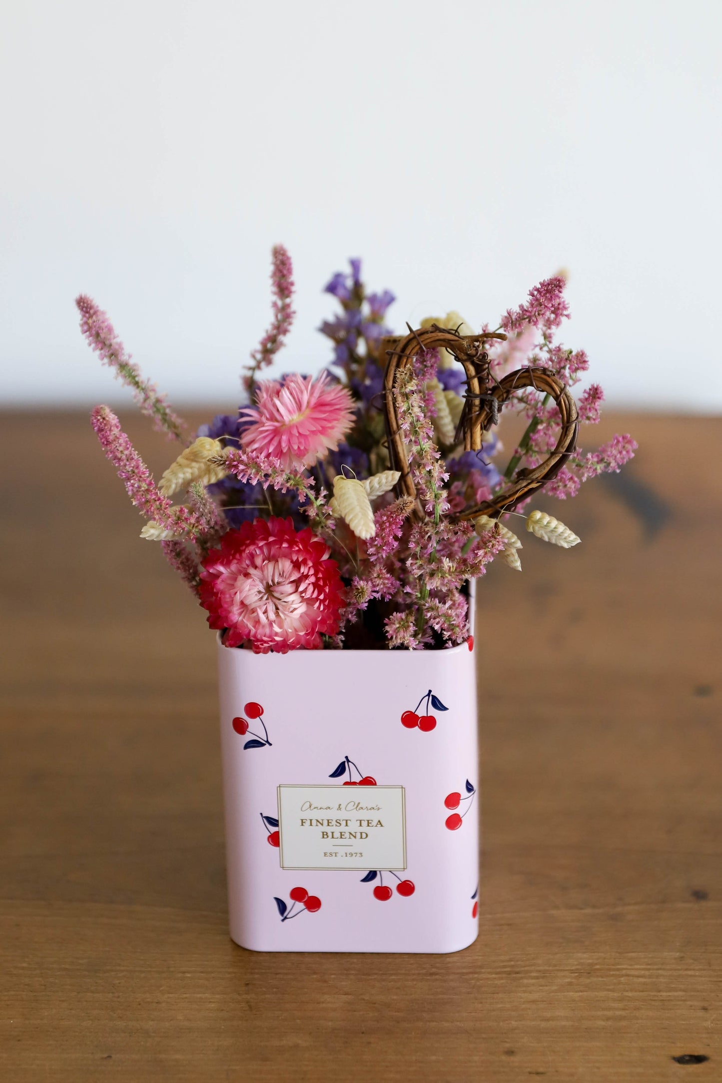Boite à thé rose