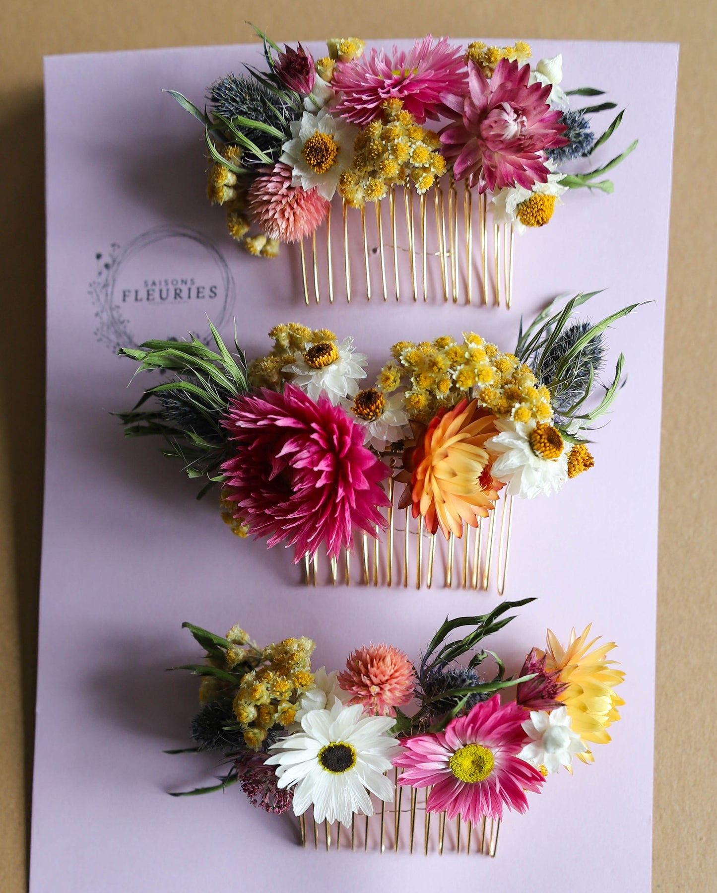 Atelier bracelet et peigne fleuris