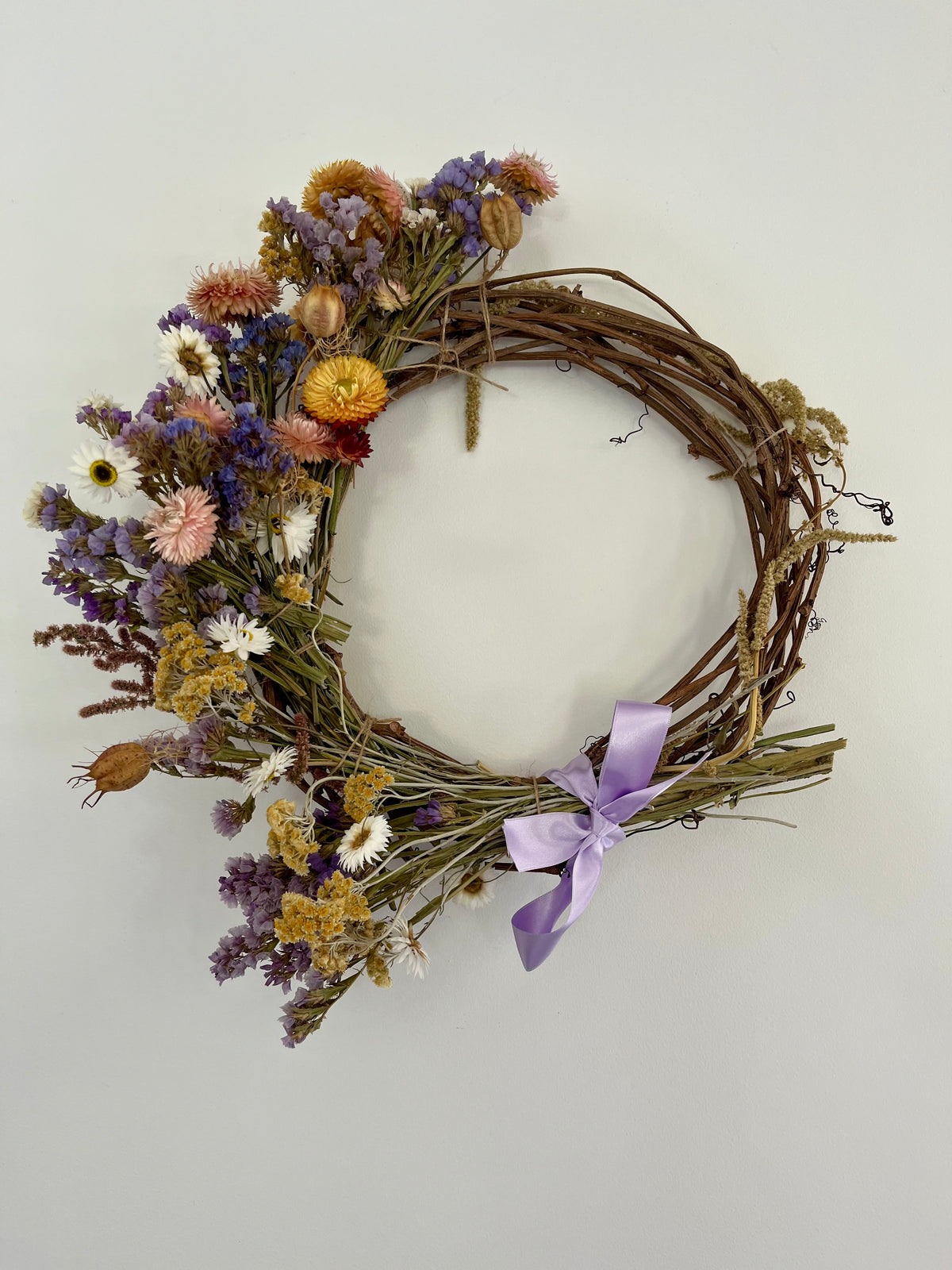 Atelier couronne de fleurs séchées
