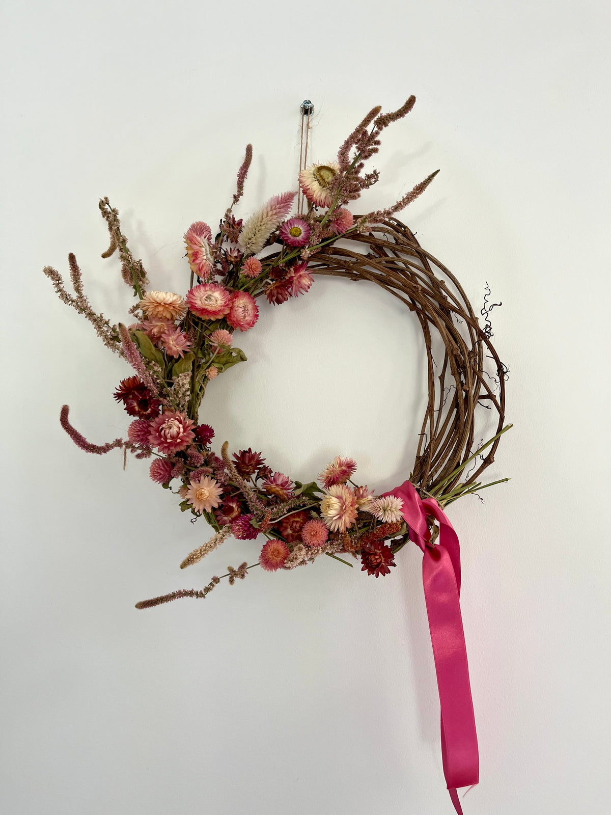 Atelier couronne de fleurs séchées