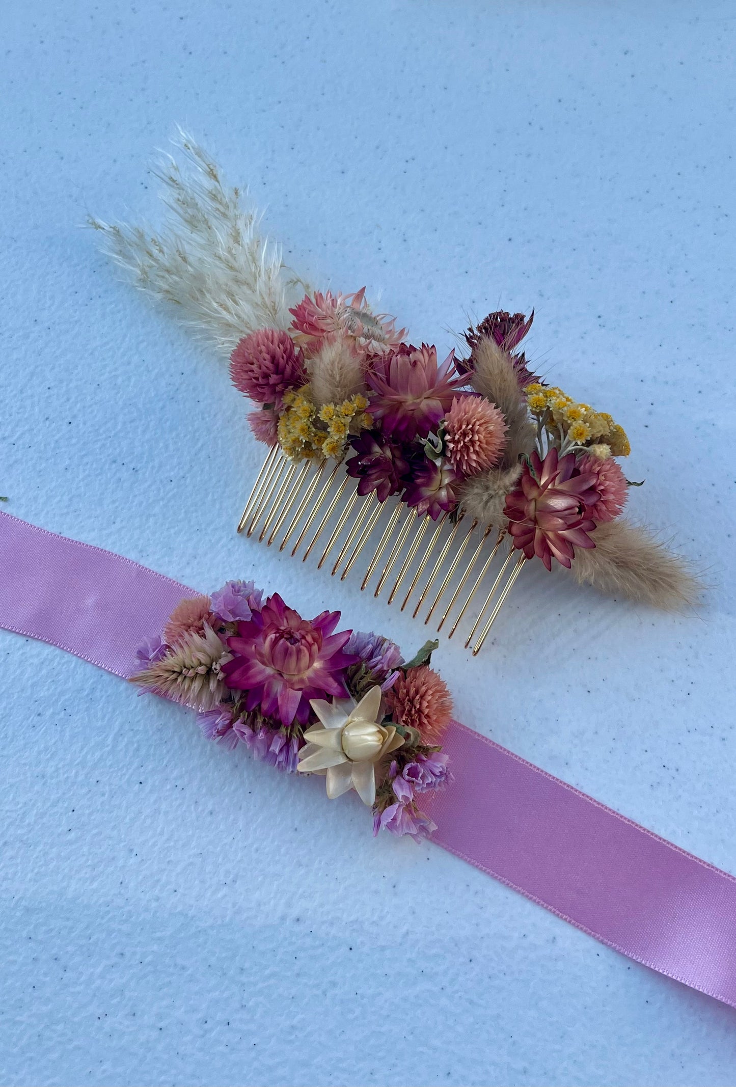 Atelier bracelet et peigne fleuris