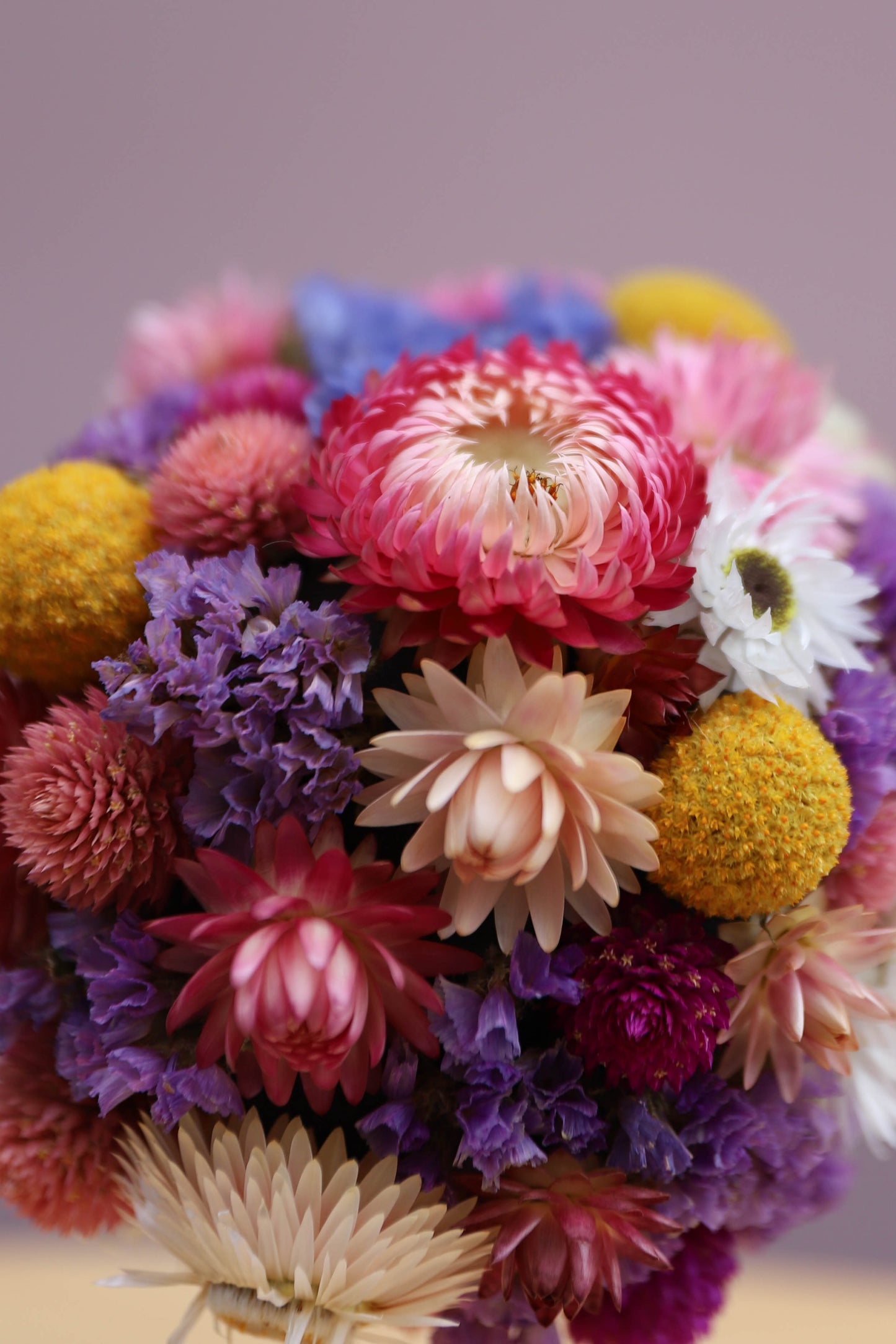 Mobile de fleurs séchées